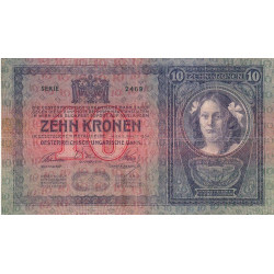 Autriche - Pick 9 - 10 kronen - Série 2469 - 02/01/1904 - Etat : TTB