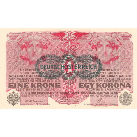 Autriche - Pick 49 - 1 krone - 1919 - Etat : SPL
