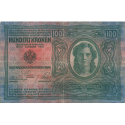 Autriche - Pick 56_1 - 100 kronen - 1919 - Etat : TB