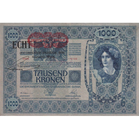 Autriche - Pick 58 - 1'000 kronen - 1919 - Etat : SUP