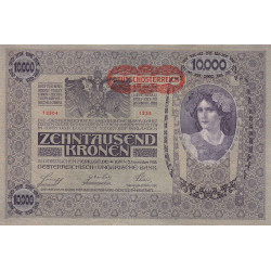 Autriche - Pick 65 - 10'000 kronen - Série 1235 - 1920 - Etat : SUP