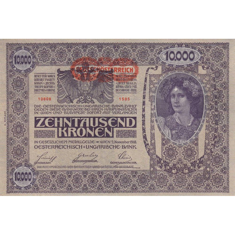 Autriche - Pick 66_2 - 10'000 kronen - 1919 - Etat : SPL