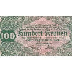 Autriche - Pick 77 - 100 kronen - 02/01/1922 - Etat : SUP+