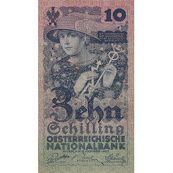 Autriche - Pick 94 - 10 shilling - 05/011927 - Etat : TTB+