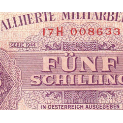 Autriche - Pick 105 - 5 shilling - 1944 - Etat : TB+