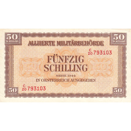 Autriche - Pick 109 - 50 shilling - 1944 - Etat : SUP
