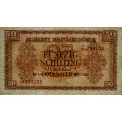 Autriche - Pick 109 - 50 shilling - 1944 - Etat : SUP