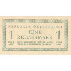 Autriche - Pick 113b - 1 reichsmark - 20/12/1945 - Etat : NEUF