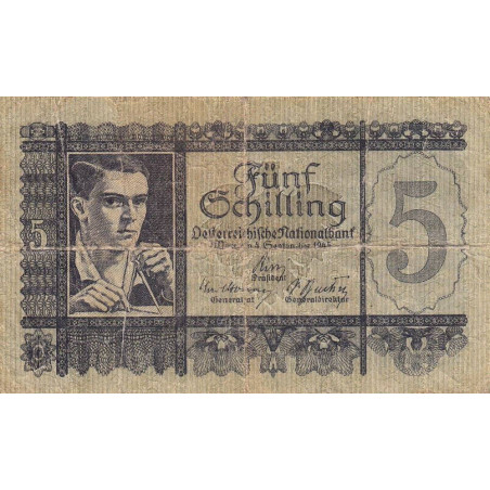 Autriche - Pick 121 - 5 shilling - 04/09/1945 - Etat : B+