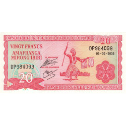 Burundi - Pick 27d_4 - 20 francs - Série DP - 05/02/2005 - Etat : NEUF