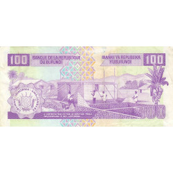 Burundi - Pick 37a - 100 francs - Série ES - 01/10/1993 - Etat : TTB+