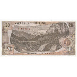Autriche - Pick 142 - 20 shilling - 02/07/1967 - Etat : NEUF