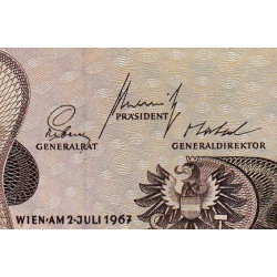 Autriche - Pick 142 - 20 schilling - Série J U - 02/07/1967 - Etat : NEUF
