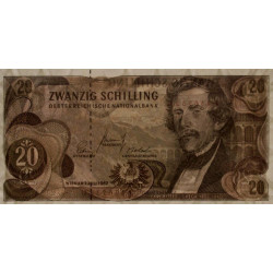 Autriche - Pick 142 - 20 schilling - Série J U - 02/07/1967 - Etat : NEUF