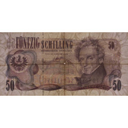 Autriche - Pick 143 - 50 shilling - 02/01/1970 - Etat : TB+