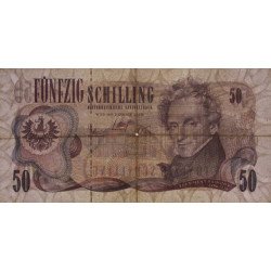 Autriche - Pick 143 - 50 schilling - Série A P- 02/01/1970 - Etat : TB+
