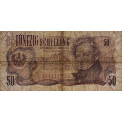 Autriche - Pick 143 - 50 schilling - Série B I - 02/01/1970 - Etat : TB-