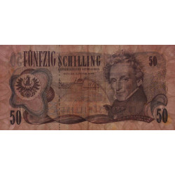 Autriche - Pick 144 - 50 schilling - Série G N - 02/01/1970 (1983) - Etat : TB
