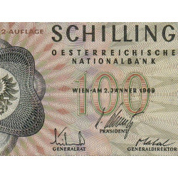 Autriche - Pick 146 - 100 shilling - 02/01/1969 (1981) - Etat : SUP