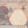 AOF - Pick 22_2d - 25 francs - 09/03/1939 - Etat : TB+