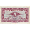 AOF - Pick 28b - 5 francs - 14/12/1942 - Etat : TTB