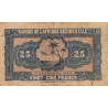 AOF - Pick 30a - 25 francs - 14/12/1942 - Etat : B+