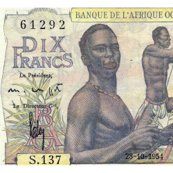 AOF - Pick 37_2j - 10 francs - 28/10/1954 - Etat : TTB