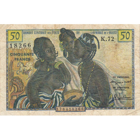 Etats Afrique Ouest - Pick 1 - 50 francs - 1958 - Etat : TB+