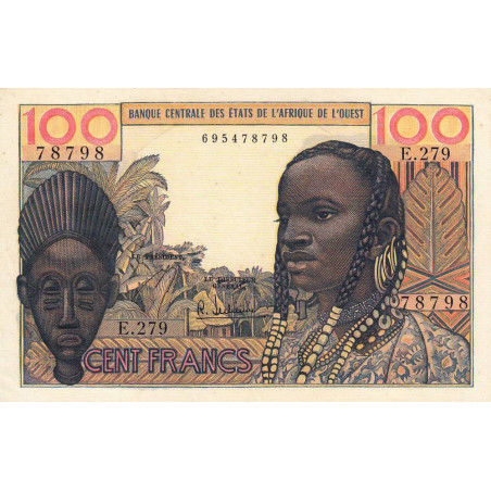 Etats Afrique Ouest - Pick 2b - 100 francs - Série E.279 - 1966 - Etat : SUP+