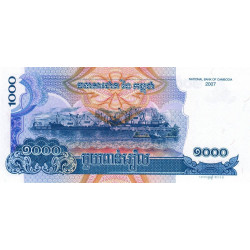 Cambodge - Pick 58c - 1'000 riels - Série គជ - 2007 (2014) - Etat : NEUF