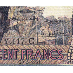 Burkina-Faso - Pick 301Ca - 100 francs - Série Y.117 - 20/03/1961 - Etat : TTB+