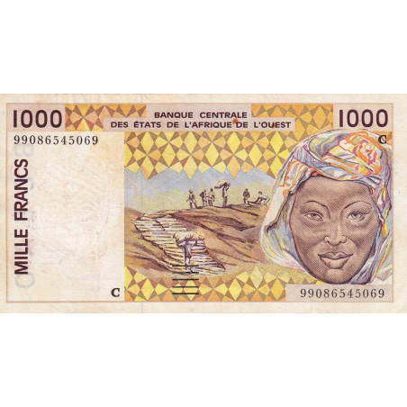 Burkina-Faso - Pick 311Cj - 1'000 francs - 1999 - Etat : TTB