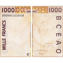 Burkina-Faso - Pick 311Cj - 1'000 francs - 1999 - Etat : TTB