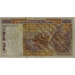 Burkina-Faso - Pick 311Cj - 1'000 francs - 1999 - Etat : TTB