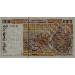 Burkina-Faso - Pick 311Cm - 1'000 francs - 2002 - Etat : TTB+