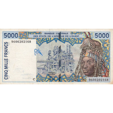 Burkina-Faso - Pick 313Ce - 5'000 francs - 1996 - Etat : TB+