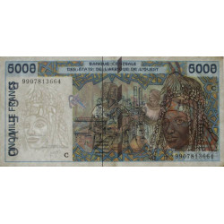Burkina-Faso - Pick 313Ci - 5'000 francs - 1999 - Etat : TTB