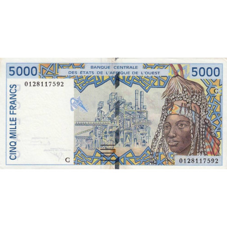 Burkina-Faso - Pick 313Ck - 5'000 francs - 2001 - Etat : TTB+