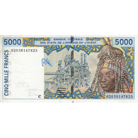 Burkina-Faso - Pick 313Cl - 5'000 francs - 2002 - Etat : SUP