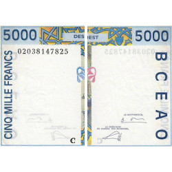 Burkina-Faso - Pick 313Cl - 5'000 francs - 2002 - Etat : SUP