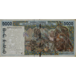 Burkina-Faso - Pick 313Cm - 5'000 francs - 2003 - Etat : SPL