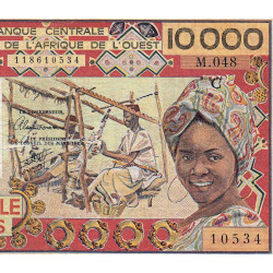 Burkina-Faso - Pick 309Ch - 10'000 francs - Série D.048 - Sans date (1991) - Etat : TB+