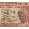 Côte d'Ivoire - Pick 109Ab - 10'000 francs - Série E.10 - Sans date (1979) - Etat : B+