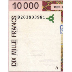 Côte d'Ivoire - Pick 114Aa - 10'000 francs - 1992 - Etat : TTB