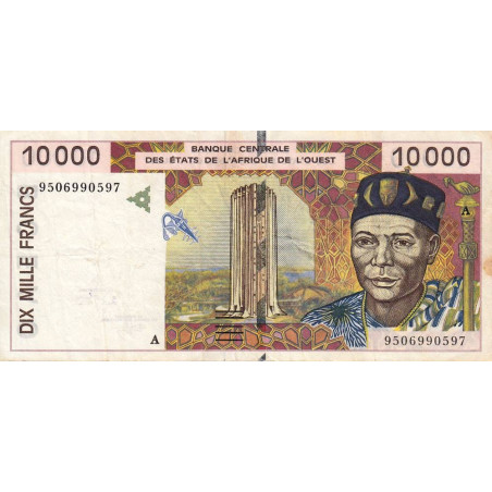 Côte d'Ivoire - Pick 114Ac - 10'000 francs - 1995 - Etat : TB