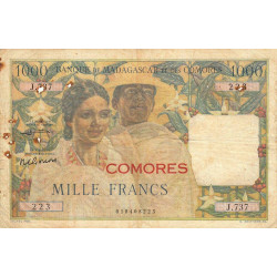 Comores - Pick 5b - 1'000 francs - Série J.737 - 1963 - Etat : TB-