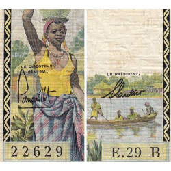 Centrafrique - Afrique Equatoriale - Pick 1b - 100 francs - Série E.29 - 1961 - Etat : TB+