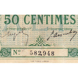 AEF - Pick 1a_1 - 50 centimes - 1917 - Etat : TTB