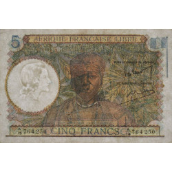 AEF - Pick 6_1 - 5 francs - Série A/13 - 31/05/1942 - Etat : SUP