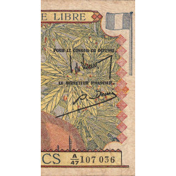 AEF - Pick 6_1 - 5 francs - Série A/47 - 20/04/1944 - Etat : TB-
